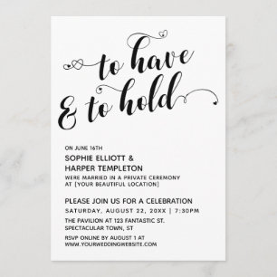 Invitation Pour Avoir Et Tenir Un Script, Réception Coeur Uni