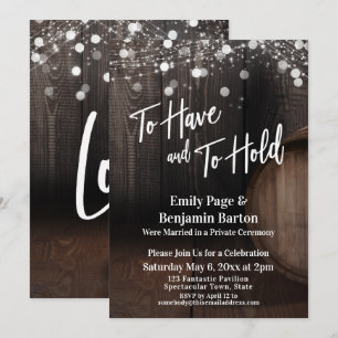 Invitation Pour avoir et tenir un tonneau de vin de bois et d