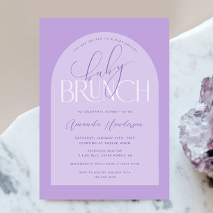 Invitation pour Baby Brunch Lavande pour la Fête P