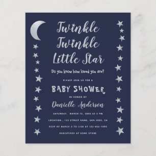 Invitation pour Baby Shower à petit budget Twinkle