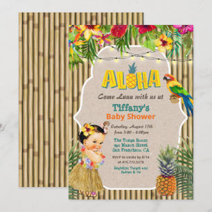 Invitation pour Baby Shower Aloha Luau Tropical