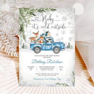 Invitation pour Baby Shower Animaux de la Forêt d'
