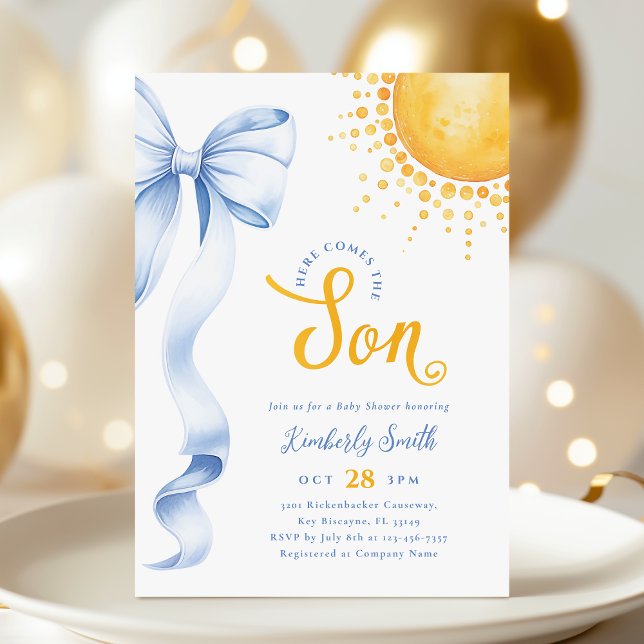 Invitation pour Baby Shower Arc-en-Ciel Bébé Garço (Créateur téléchargé)
