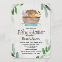 Invitation pour Baby Shower Arche de Noé