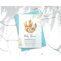 Invitation pour Baby Shower Arche de Noé