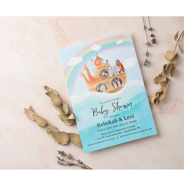 Invitation pour Baby Shower Arche de Noé (Créateur téléchargé)