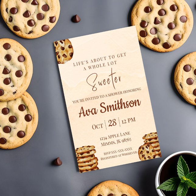 Invitation pour Baby Shower aux biscuits aux pépit (Créateur téléchargé)