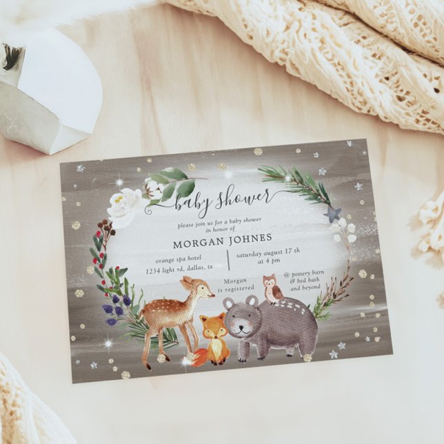 Invitation pour Baby Shower avec Étincelle de la F (Créateur téléchargé)