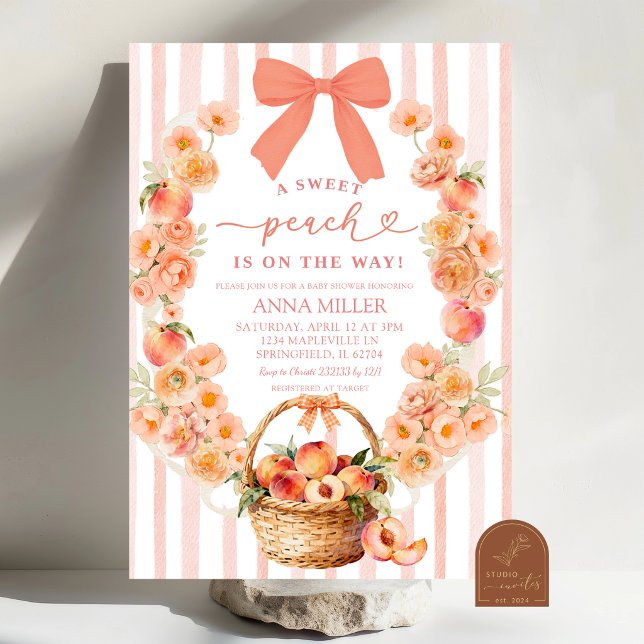 Invitation pour Baby Shower avec Ruban Floral de P (Créateur téléchargé)