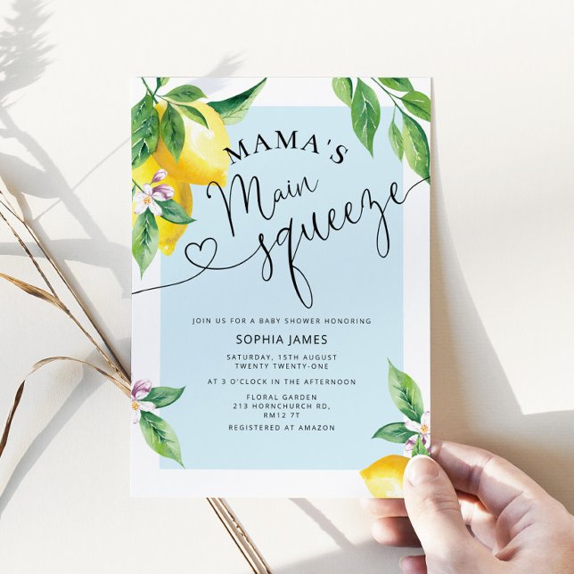 Invitation pour baby shower bébé citron, le chouch (Créateur téléchargé)