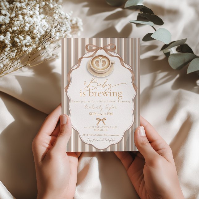 Invitation pour Baby Shower "Bébé est en train de  (Créateur téléchargé)