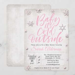 Invitation pour Baby Shower "Bébé il fait froid de
