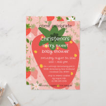 Invitation pour Baby Shower Berry Sweet 