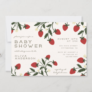 Invitation pour Baby Shower Berry Sweet