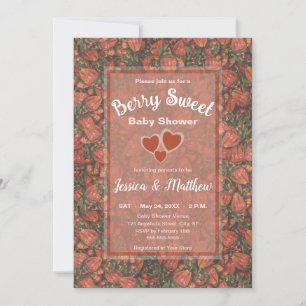 Invitation pour Baby Shower Berry Sweet - Fraises