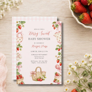 Invitation pour Baby Shower Berry Sweet Girl