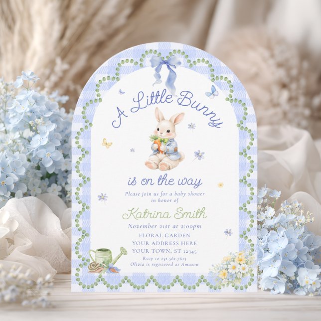 Invitation pour Baby Shower Bunny Pretty Rabbit Gi (Créateur téléchargé)
