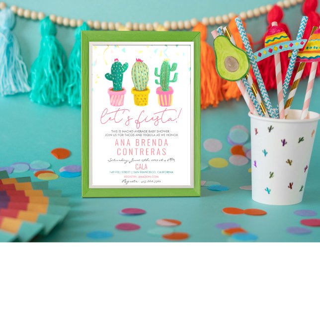 Invitation pour Baby Shower Cactus Fiesta (Créateur téléchargé)