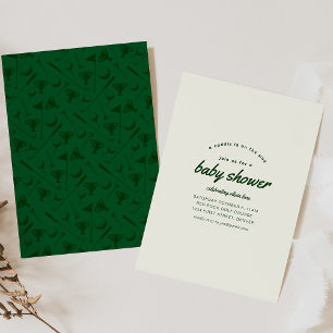 Invitation pour Baby Shower Caddie en route Golf