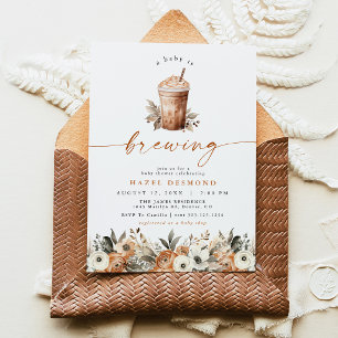 Invitation pour Baby Shower Café, Un Bébé Est En T