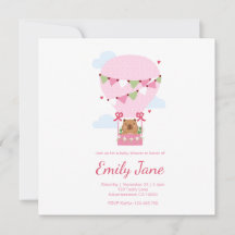 Invitation pour Baby Shower Capybara Douce Bébé Fi