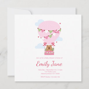 Invitation pour Baby Shower Capybara Douce Bébé Fi