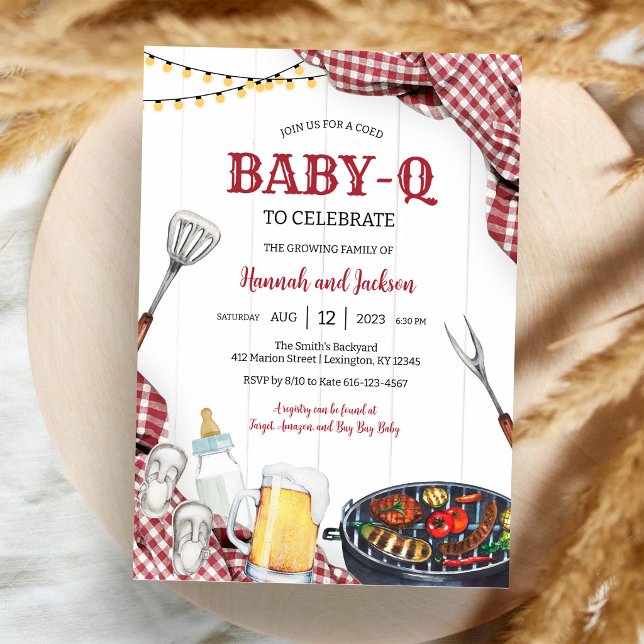 Invitation pour Baby Shower de barbecue de jardin  (Créateur téléchargé)