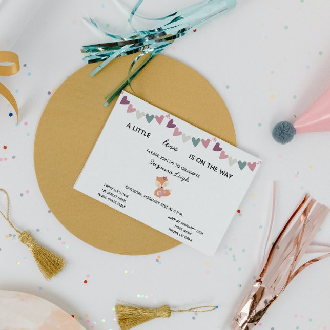Invitation pour Baby Shower de la Saint-Valentin d (Créateur téléchargé)