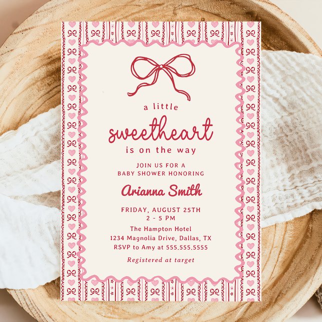 Invitation pour Baby Shower de la Saint-Valentin L (Créateur téléchargé)