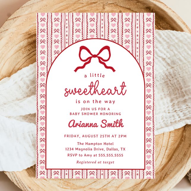 Invitation pour Baby Shower de la Saint-Valentin L (Créateur téléchargé)