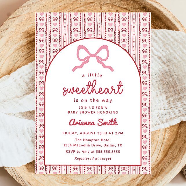 Invitation pour Baby Shower de la Saint-Valentin L (Créateur téléchargé)