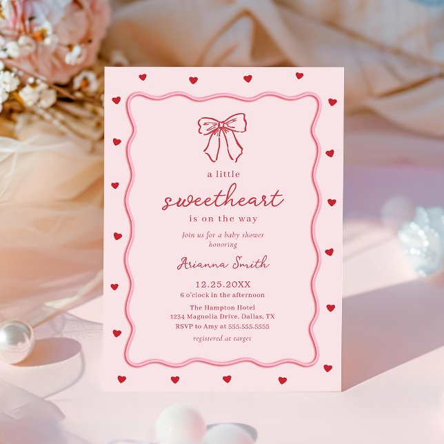 Invitation pour Baby Shower de la Saint-Valentin L (Créateur téléchargé)