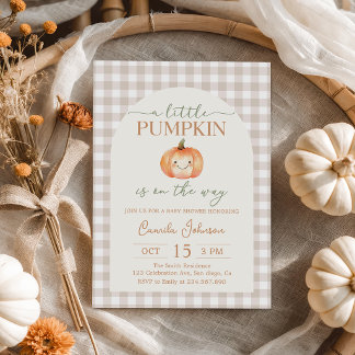 Invitation pour Baby Shower de Little Pumpkin en a