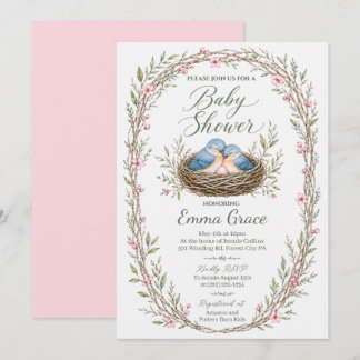 Invitation pour Baby Shower de Merlesbleus de l'Es