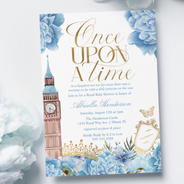 Invitation pour Baby Shower de Princesse Il était  (Créateur téléchargé)