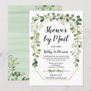 Invitation pour baby shower de verdure par la post