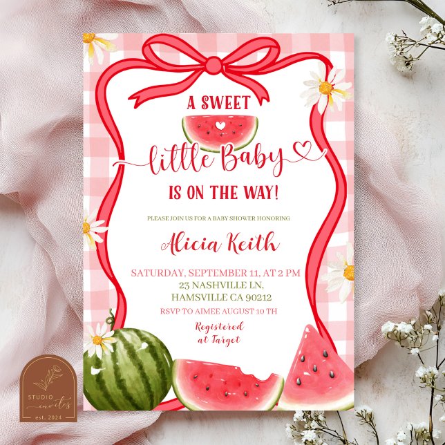 Invitation pour Baby Shower d'été avec ruban Water (Créateur téléchargé)