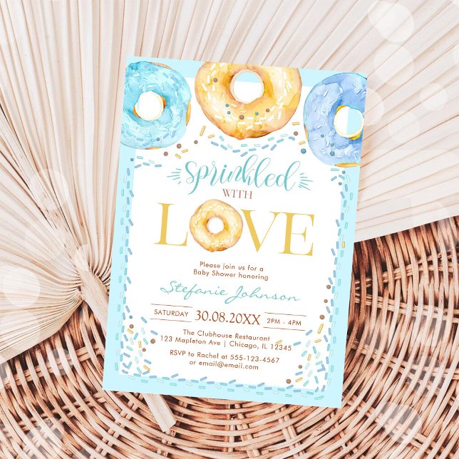 Invitation pour Baby Shower Donut Parsemé d'Amour (Créateur téléchargé)