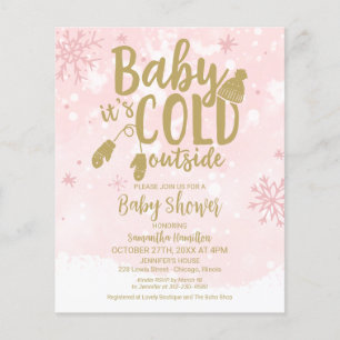 Invitation pour Baby Shower Fille 'Bébé il fait fr