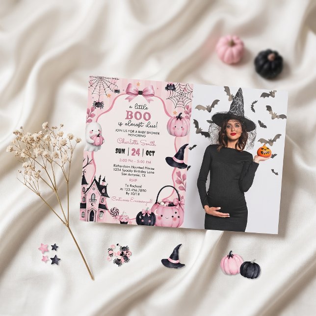 Invitation pour Baby Shower Fille Citrouille Rose  (Créateur téléchargé)
