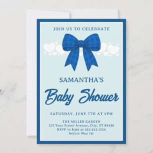 Invitation pour Baby Shower Fille ou Garçon avec N