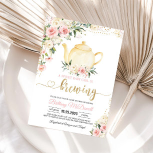 Invitation pour Baby Shower Fille sur le thème d'u