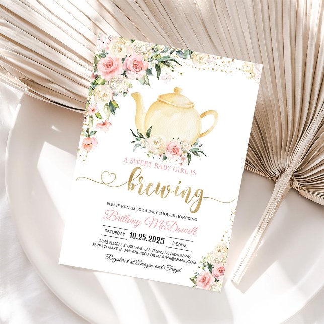 Invitation pour Baby Shower Fille sur le thème d'u (Créateur téléchargé)
