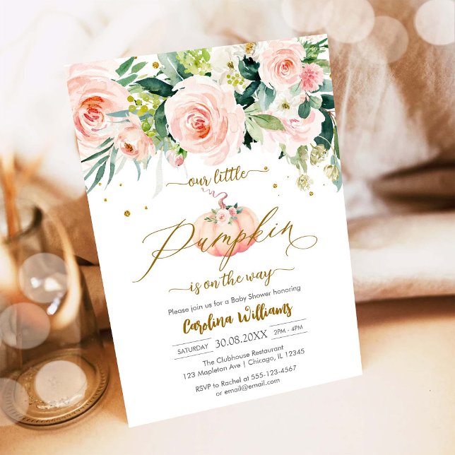 Invitation pour Baby Shower Fleur de Petite Citrou (Créateur téléchargé)