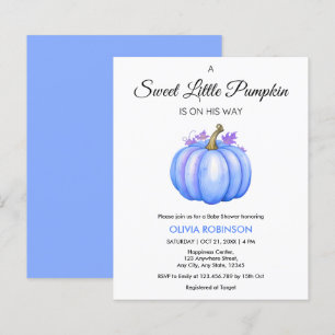 Invitation pour Baby Shower Garçon Petit Citrouill