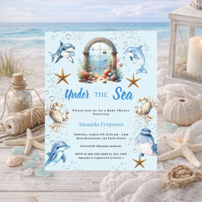 Invitation pour Baby Shower garçon sous les animau (Créateur téléchargé)