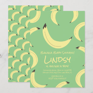Invitation pour Baby Shower Garçon Vert Banane Mig