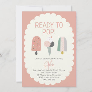 Invitation pour Baby Shower : Glace Prête à Explos