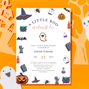 Invitation pour Baby Shower Halloween Citrouille L
