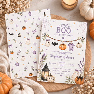 Invitation pour Baby Shower Halloween Little Boo G